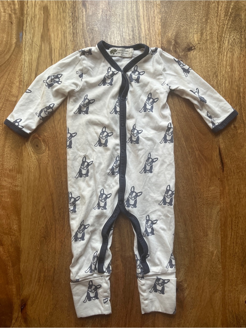 Monica and Andy Dog Button Up Onesie 0-3 Month